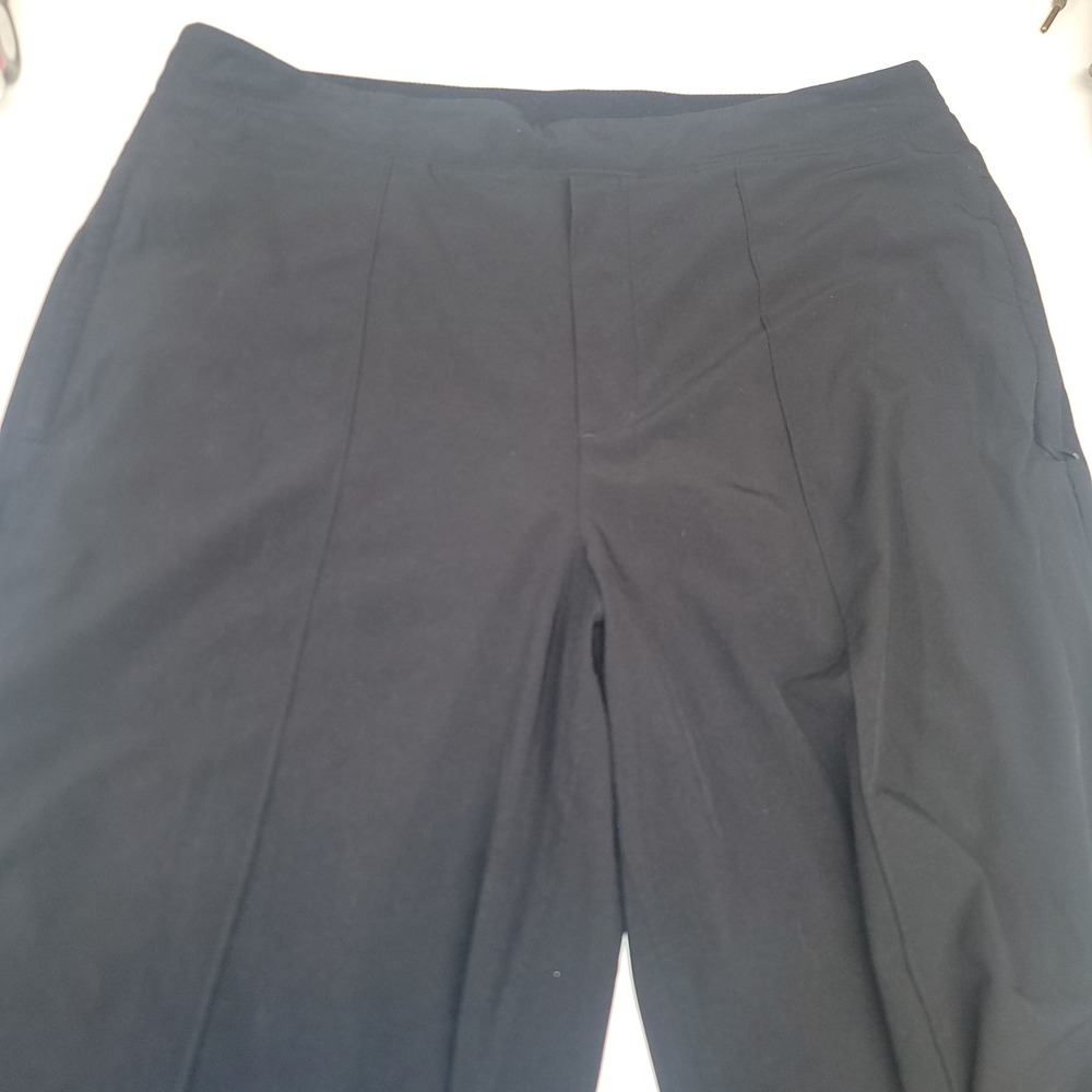 Athleta Black Wide‎ Leg Pants Trousers Career Casual Size 14 Tall Athleticwear